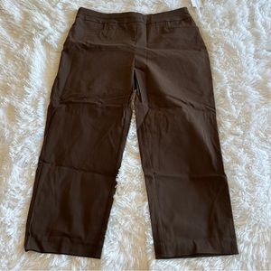 NEW Perfect Stretch by Chico's Brown Capri - Chicos Size 0